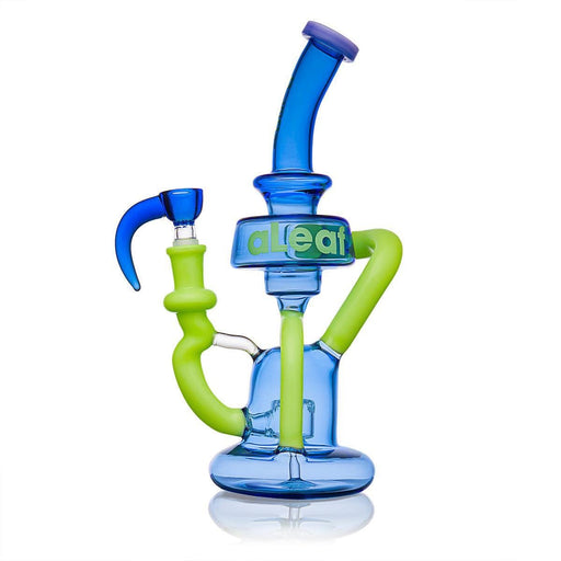 El aLeaf Zeus Recycler de 09 pulgadas es un Bong tipo Heady con Bowl de Cuerno (azul)