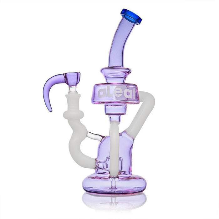 El aLeaf Zeus Recycler de 09 pulgadas es un Bong tipo Heady con Bowl de Cuerno (morado)