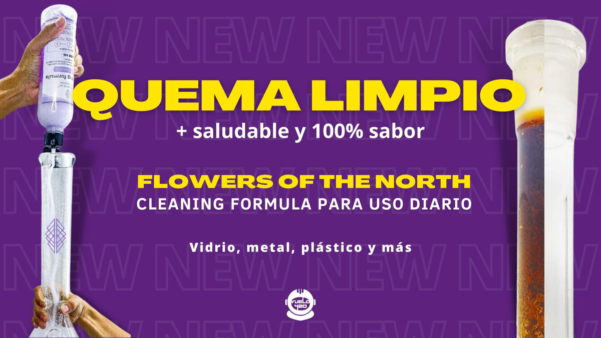 El limpiador más rápido y eficaz para pipas y bongs - Flowers of the North- Vuelo 420 Smoke Shop Mexico Monterrey