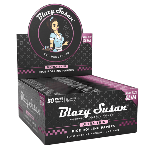 Papeles Blazy Susan Ultra Thin de Arroz – King Size Slim – Vuelo 420 Smoke Shop México