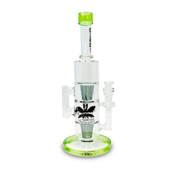 Bong aLeaf Twin Torrent 13.8" – Verde – Vuelo 420 Smoke Shop México
