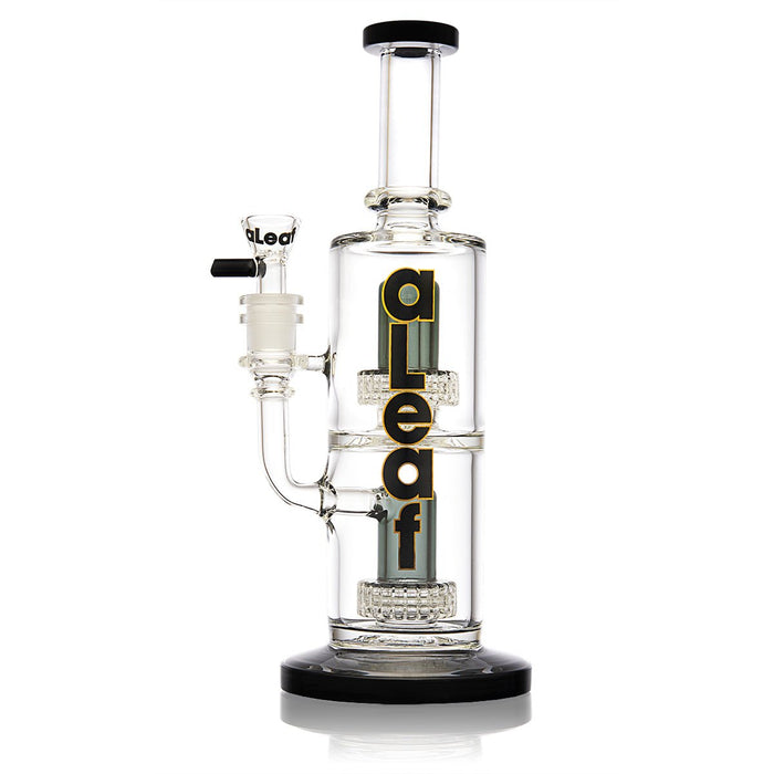 Bong aLeaf Double Matrix 11" – Negro – Vuelo 420 Smoke Shop México