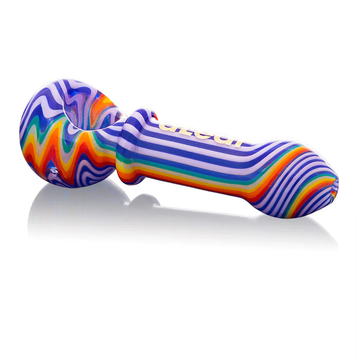 Pipa aLeaf Wig Wag 4.5" de Vidrio – Morado – Vuelo 420 Smoke Shop México