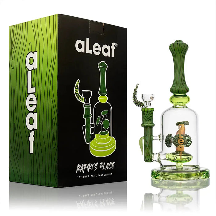 aLeaf Rafiki's Place de 10" -  Bong de Vidrio con Percolador de Árbol y Showerhead (25.4 cm)