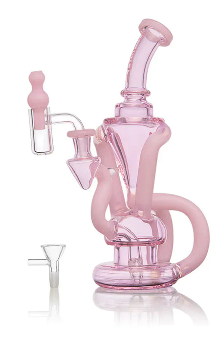 aLeaf The Dalia - 6.5" Recycler Bong de Doble Cámara (Wax y Hierbas Secas)