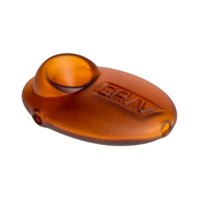 Pipa Grav Labs Pebble Spoon Sandblasted de Vidrio – Ámbar – Vuelo 420 Smoke Shop México