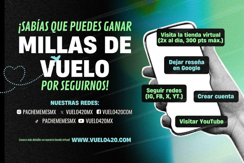 Sistema de Lealtad de Vuelo 420 Smoke Shop + Vaporizadores de Monterrey México: Gana Millas de Vuelo y cámbialas por descuentos