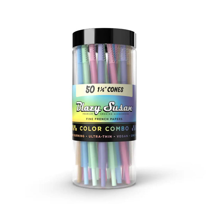 Blazy Susan - 50 Conos de Colores (King Size, 1 1/4, 98mm, 53mm)