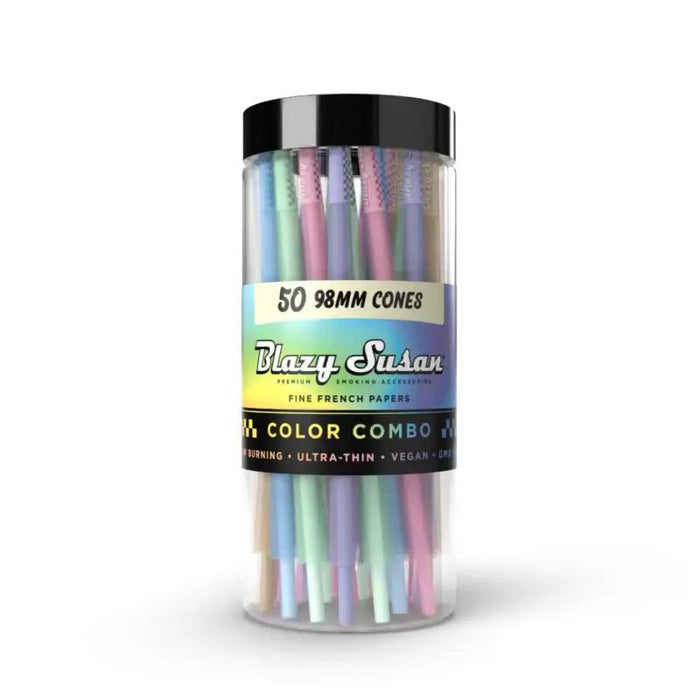 Blazy Susan - 50 Conos de Colores (King Size, 1 1/4, 98mm, 53mm)
