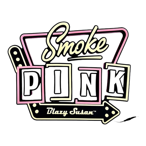 Letrero LED de Blazy Susan con la leyenda de Smoke Pink