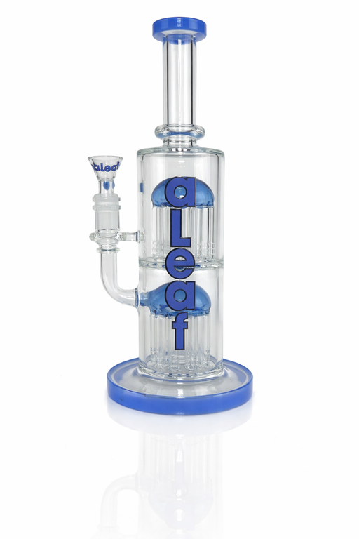 aLeaf The Double Tree de 11 pulgadas - Bong de Vidrio con Doble Percolador de Árbol e Ice Catcher