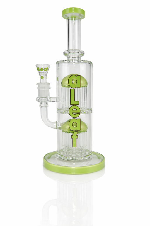 aLeaf The Double Tree de 11 pulgadas - Bong de Vidrio con Doble Percolador de Árbol e Ice Catcher