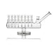 Grav Labs Menorah es un bubbler de vidrio borosilicato con 8 bowls o tazones para hierbas secas (cannabis) 
