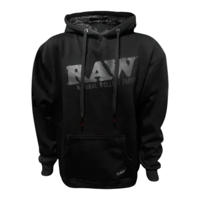 RAW Hoodie Sudadera Negra Capucha Algodon Vuelo 420 Smoke Shop Monterrey Mexico