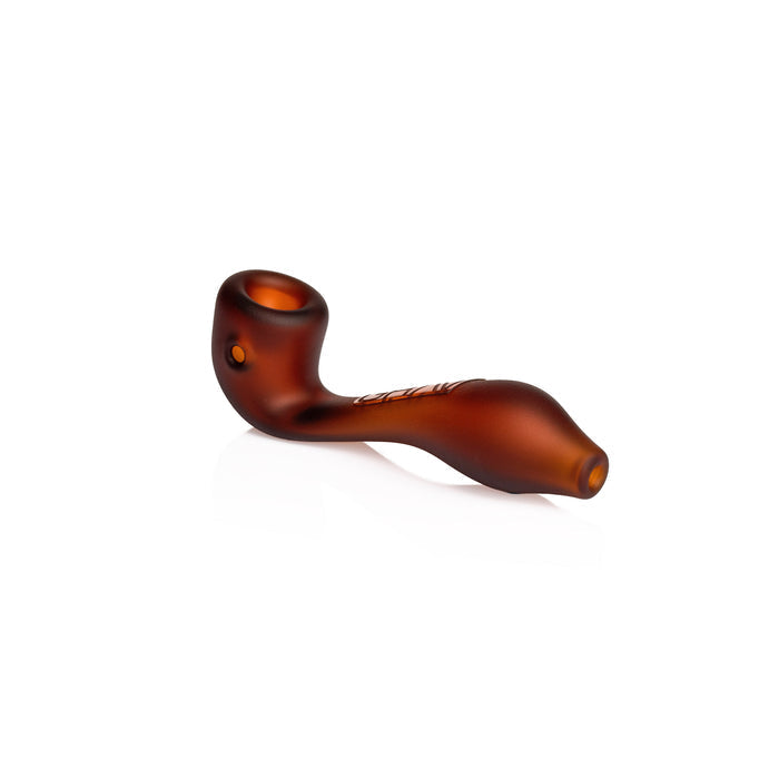 Pipa Grav Labs Mini Sherlock Sandblasted 4" de Vidrio – Ámbar – Vuelo 420 Smoke Shop México