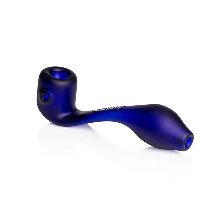 Pipa Grav Labs Sherlock Sandblasted 6" de Vidrio – Azul Cobalto – Vuelo 420 Smoke Shop México