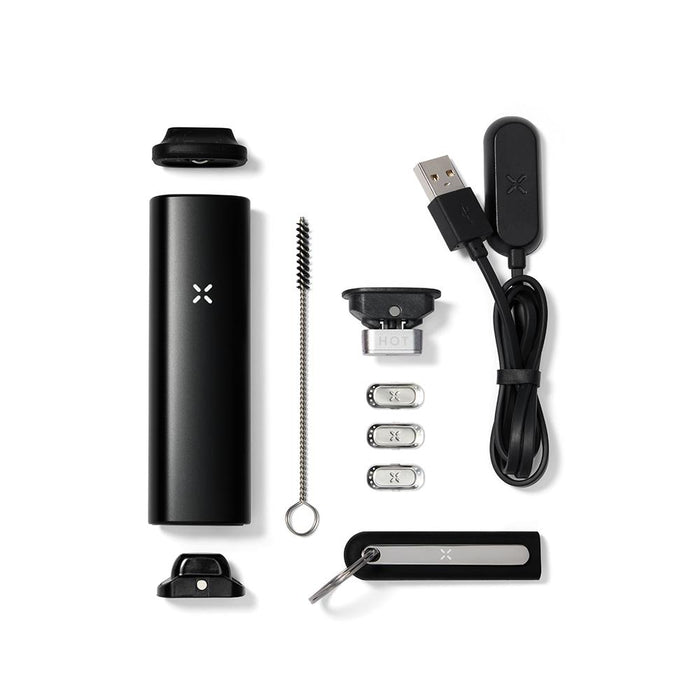 Esto incluye el Vaporizador para hierbas y wax de cannabis Pax Plus Starter Kit en color Onyx Negro