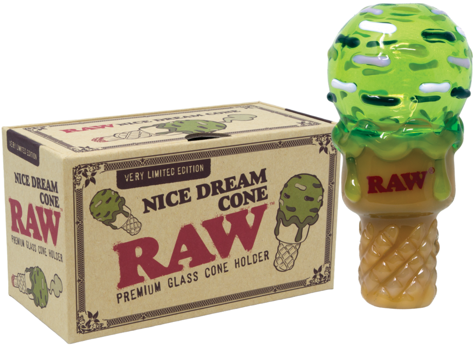 Porta Conos de Vidrio RAW (Bate, Hongo, Helado, Botella y Bastón) – Nice Dream (Helado) – Vuelo 420 Smoke Shop México