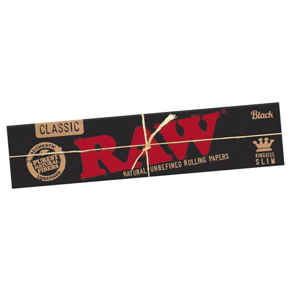 RAW - Black King Size Slim Papeles para Cigarro (Tamaño 1¼)-Vuelo 420 Smoke Shop Mexico Monterrey