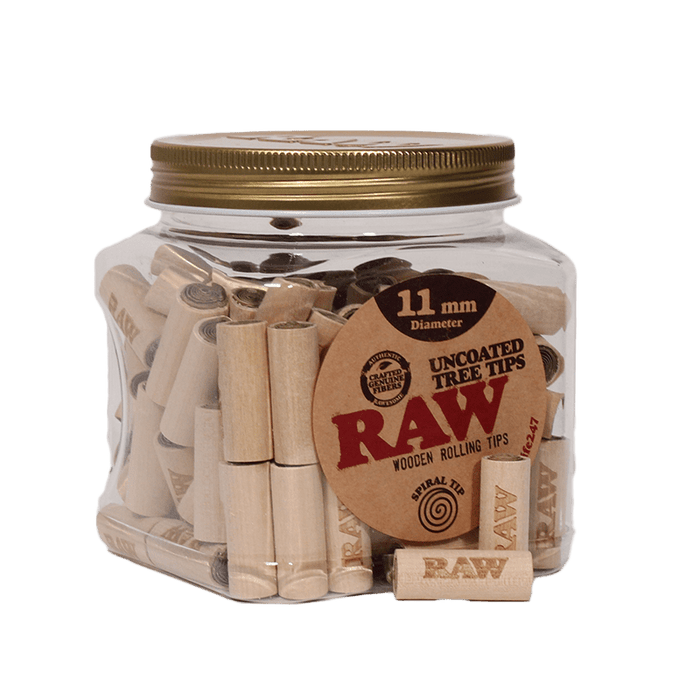 Filtros RAW Tree Tips (Frasco) – 11 mm – 100 pz – Vuelo 420 Smoke Shop México