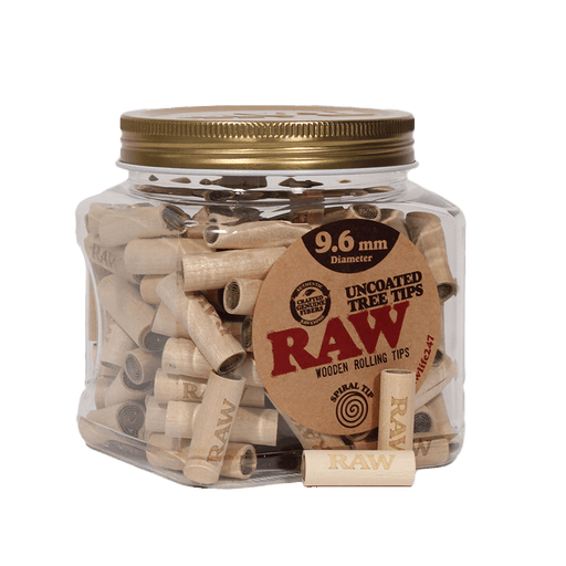 Filtros RAW Tree Tips (Frasco) – 9.6 mm – 130 pz – Vuelo 420 Smoke Shop México