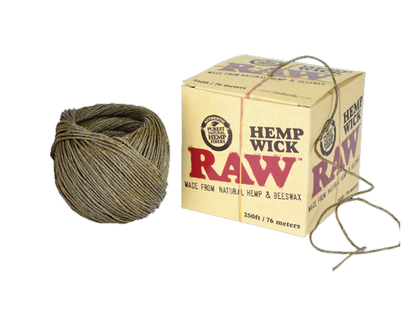 Mecha de Cáñamo RAW Hemp Wick Bola 76 m – Vuelo 420 Smoke Shop México