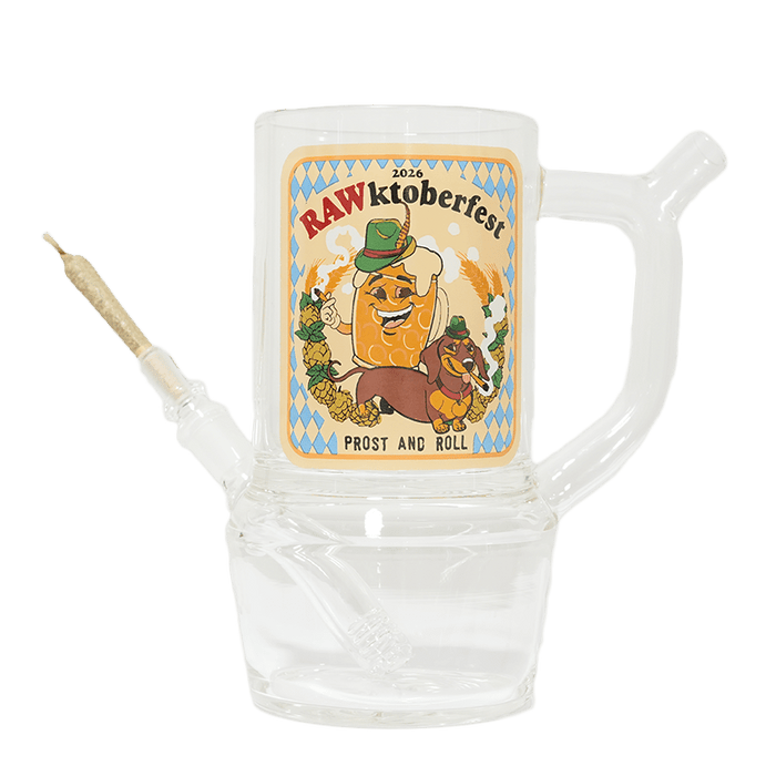 Tarro de Vidrio RAW Rawktoberfest – Stein Prost & Smoke con Cono