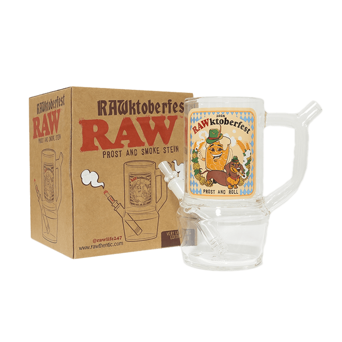 Tarro de Vidrio RAW Rawktoberfest – Stein Prost & Smoke con Cono