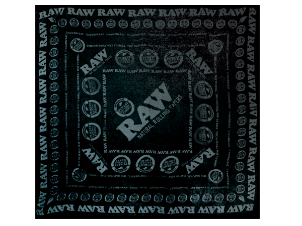 Bufanda RAW Fashion Scarf de Modal Vegano – Black on Black – Vuelo 420 Smoke Shop México