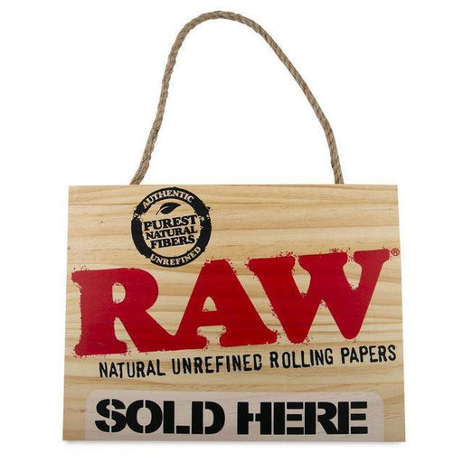 RAW Sold Here Letrero de Madera para decoración en tu smoke shop o lugar favorito