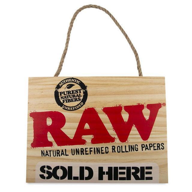 RAW Sold Here Letrero de Madera para decoración en tu smoke shop o lugar favorito