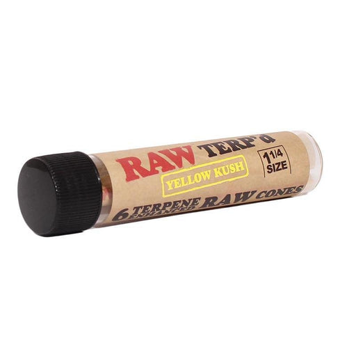 6 conos con terpenos Yellow Kush por bote RAW TERP'd tamaño 1¼