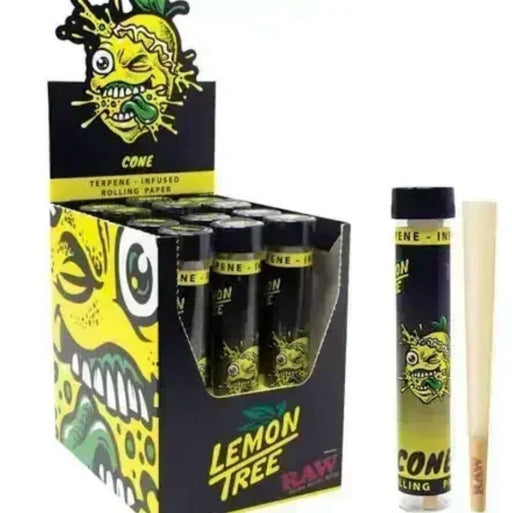 Caja de conos king size de RAW Terpene Enhanced sabor Lemon Tree (limón)