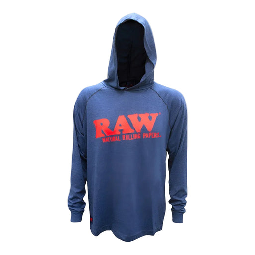 Sudadera Hoodie RAW Lightweight Azul Jaspeado con Rojo – XS – Vuelo 420 Smoke Shop México
