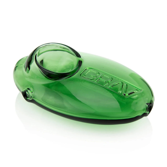 Pipa Grav Labs Pebble Spoon de Vidrio – Verde – Vuelo 420 Smoke Shop México