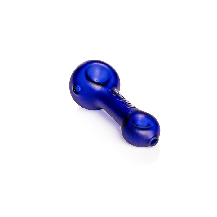 Pipa Grav Labs Mini Spoon Sandblasted de Vidrio – Azul Cobalto – Vuelo 420 Smoke Shop México