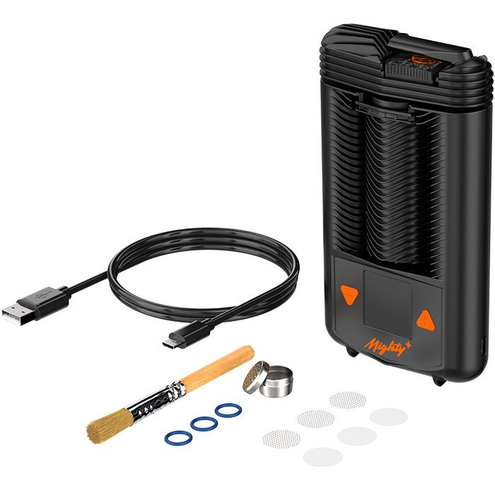 Vaporizador Mighty+ de Storz & Bickel para Hierbas Secas y Concentrados o Wax de Cannabis con su cargador y accesorios