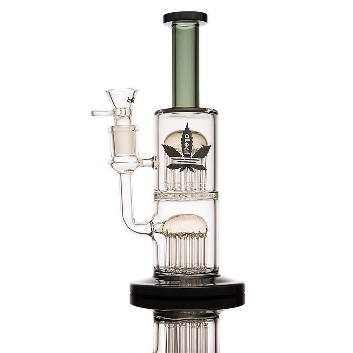 aLeaf The Double Tree de 11 pulgadas - Bong de Vidrio con Doble Percolador de Árbol e Ice Catcher