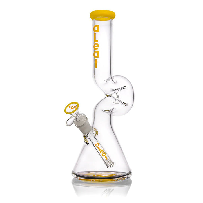 aLeaf ZigZag de 12 pulgadas (30.5 cm) - Bong de vidrio estilo Beaker con Cuello en Zigzag