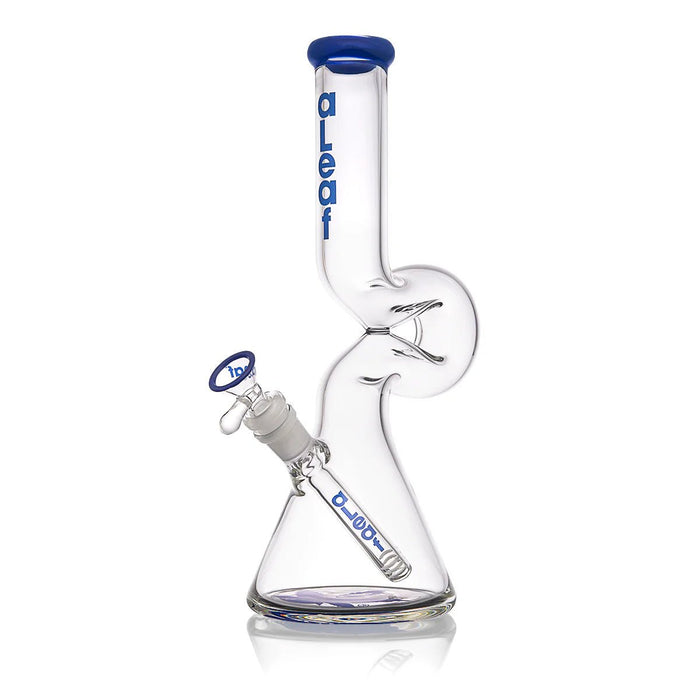 aLeaf ZigZag de 12 pulgadas (30.5 cm) - Bong de vidrio estilo Beaker con Cuello en Zigzag