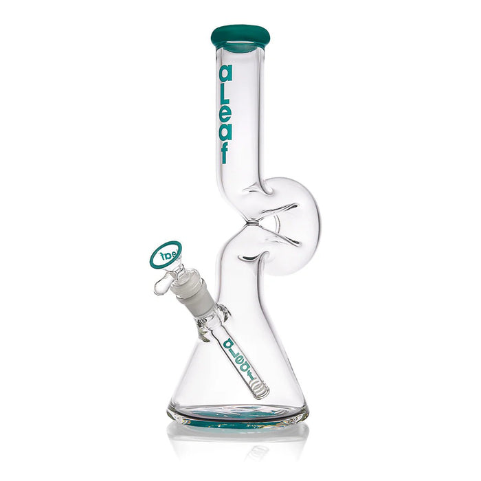 aLeaf ZigZag de 12 pulgadas (30.5 cm) - Bong de vidrio estilo Beaker con Cuello en Zigzag