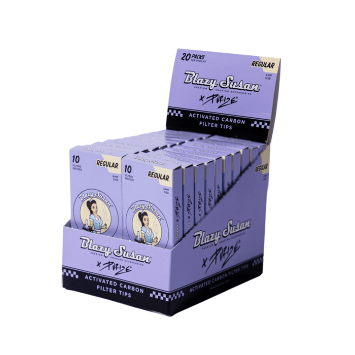 Filtros de Carbón Blazy Susan x Purize – Regular Morado – Vuelo 420 Smoke Shop México
