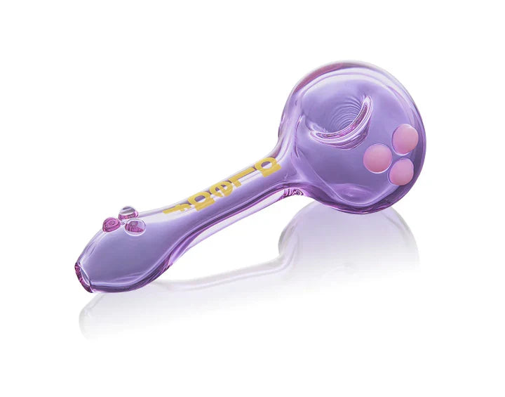 Pipa aLeaf Big Bold Spoon 5" de Vidrio – Morado – Vuelo 420 Smoke Shop México
