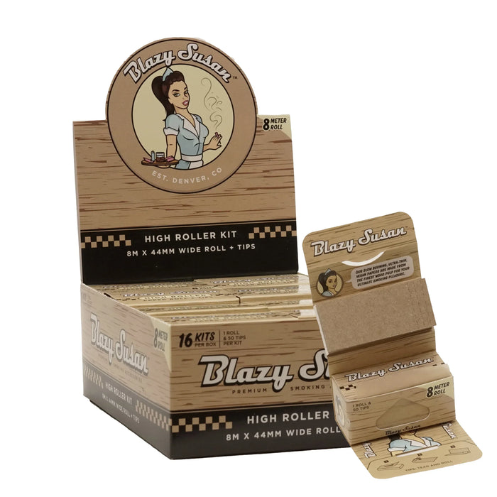 Kit Blazy Susan High Roller Rollo 8m – Sin Blanquear – Vuelo 420 Smoke Shop México