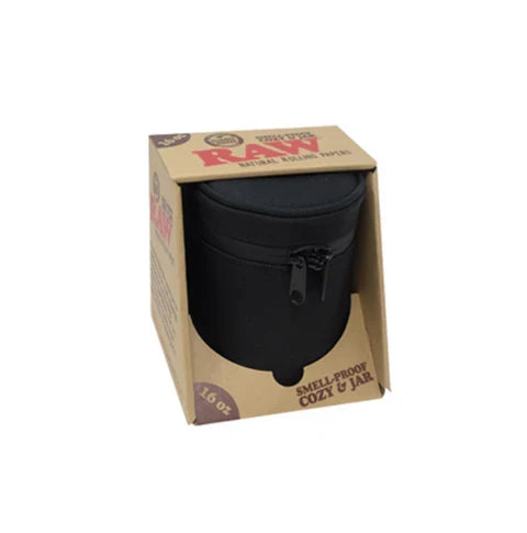 Frasco RAW Cozy & Jar a Prueba de Olor (Smell Proof) – 16 oz – Vuelo 420 Smoke Shop México