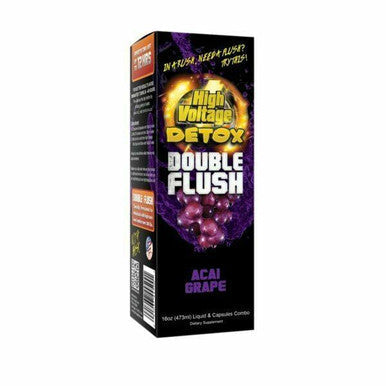 Jugo Detox High Voltage Double Flush 473 ml – Uva Açaí – Vuelo 420 Smoke Shop México