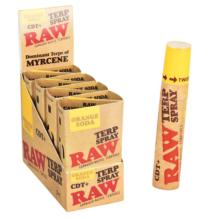 Spray de Terpenos RAW 5 ml Caja 8 – Orange Soda – Vuelo 420 Smoke Shop México