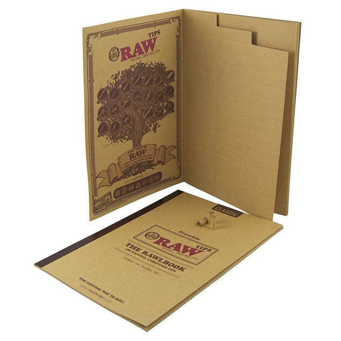 Filtros RAW de Papel para Enrollar (Caja) – Rawlbook (480 filtros) – Vuelo 420 Smoke Shop México