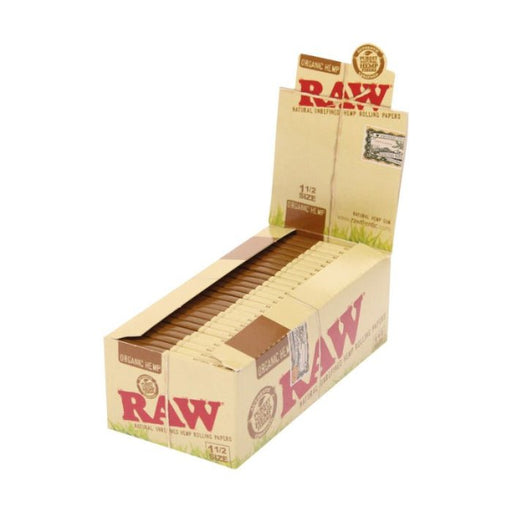 Papeles RAW Organic Hemp 1½ Caja 25 – Vuelo 420 Smoke Shop México