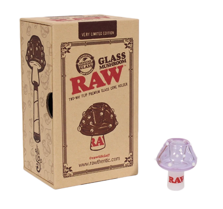 Porta Conos de Vidrio RAW (Bate, Hongo, Helado, Botella y Bastón) – Hongo – Vuelo 420 Smoke Shop México